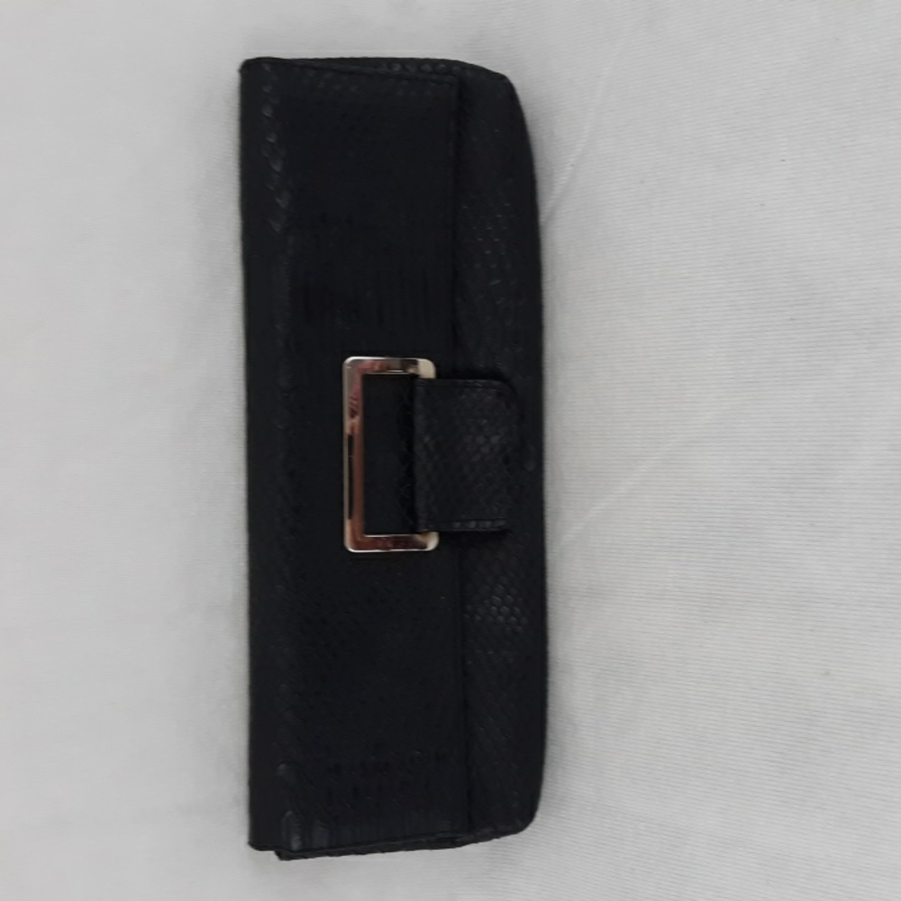 COPY - Ladies Black Faux Alligator Clutch Purse.